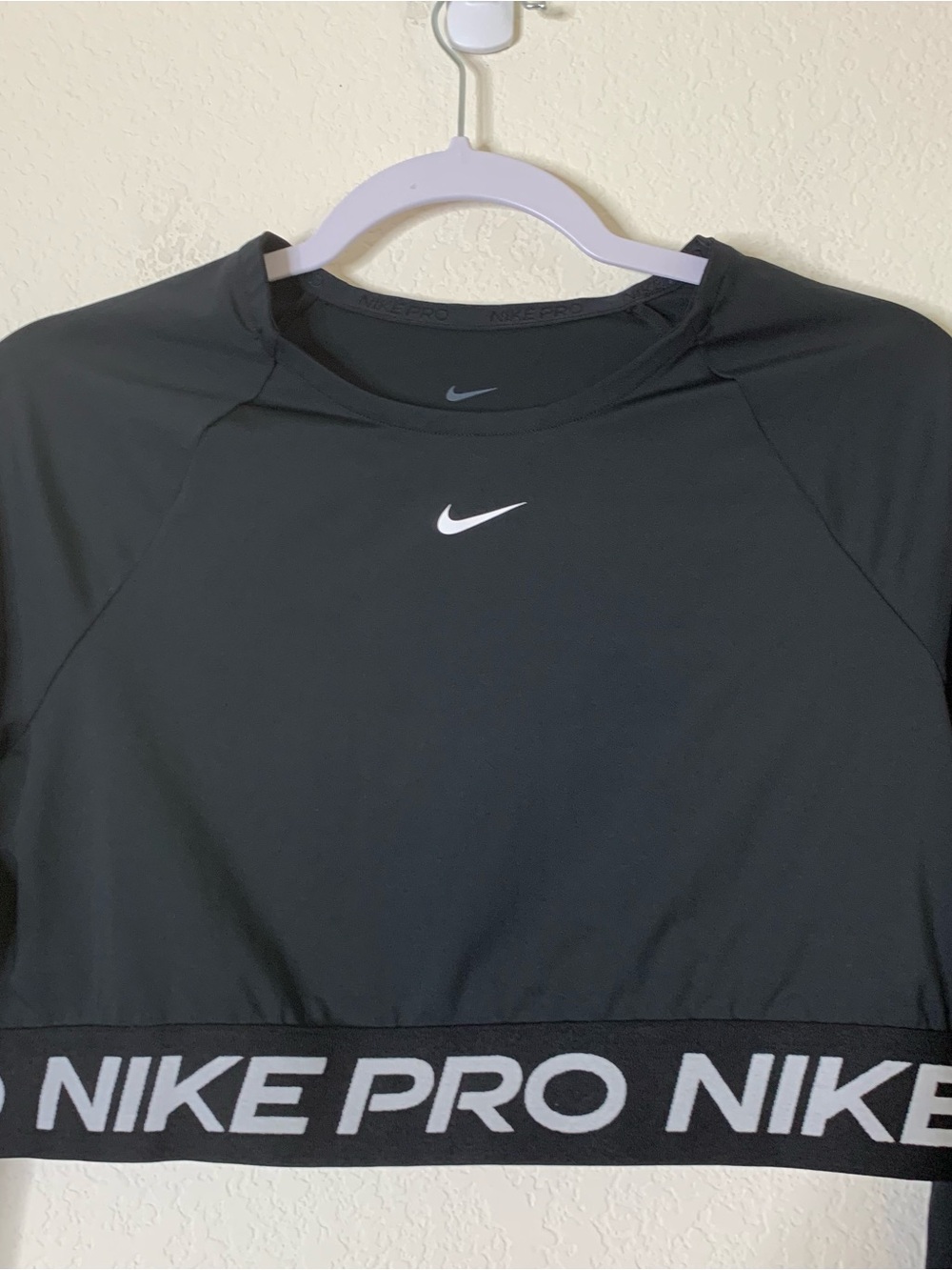Nike pro womens cropped long sleeve Top L - Picture 4 of 8